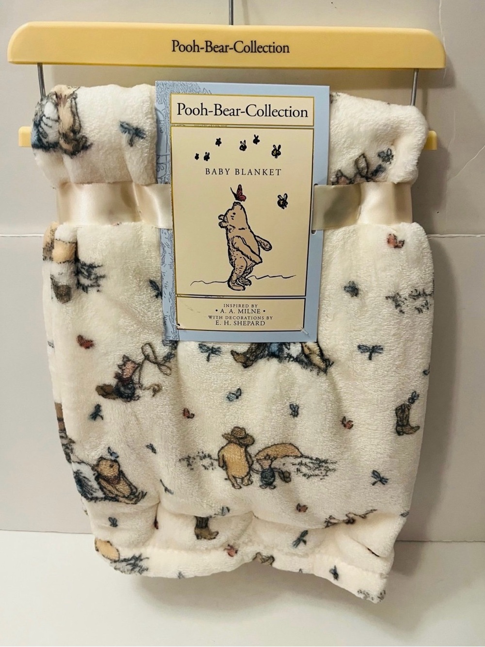 Winnie the Pooh Bear Collection Western Nursery Baby Blanket Christopher Robin